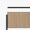 Luxor Grove Modular Wall Room Divider System - Black Frame - 70in X 48in - Wood Wall MW-7048-WB - alternate 4